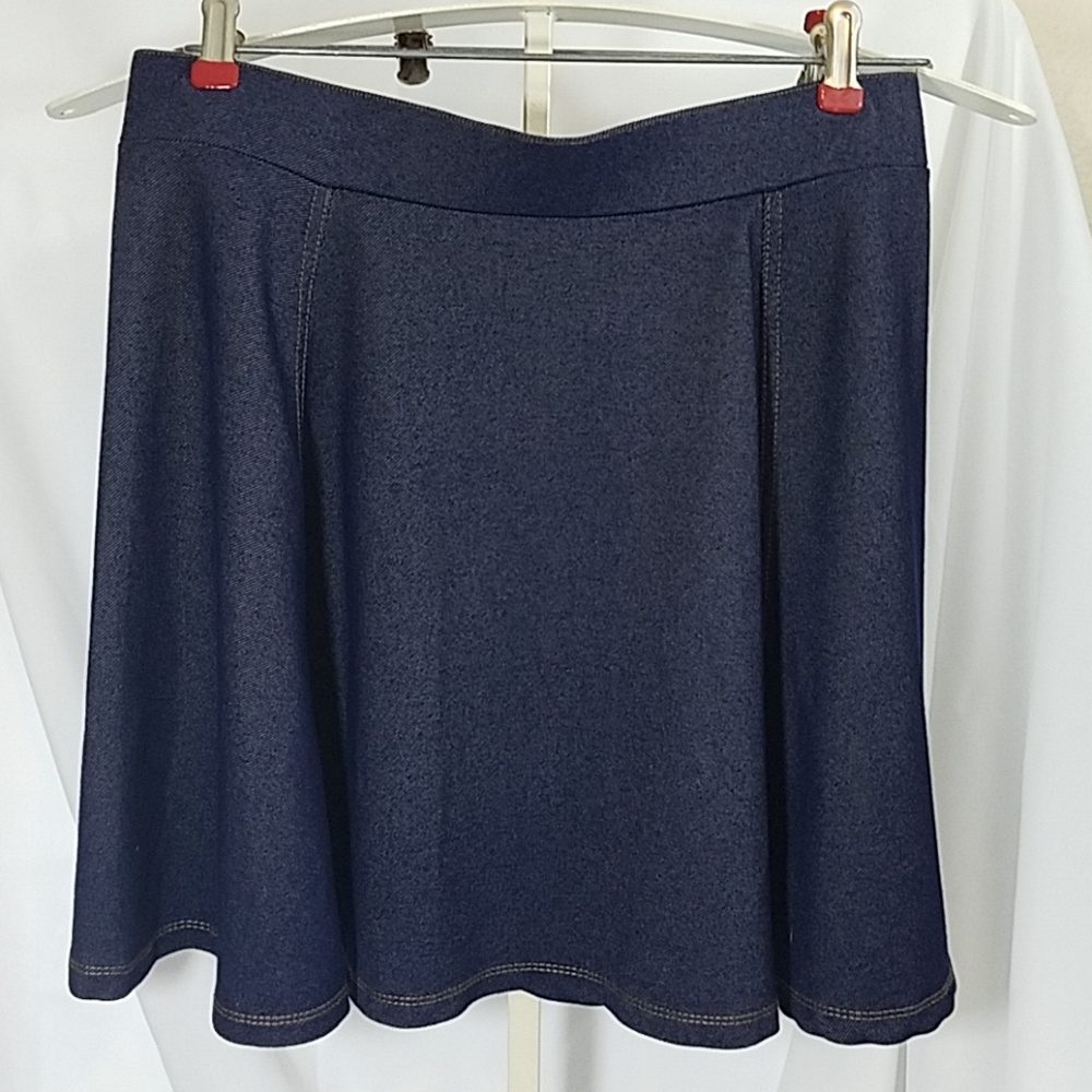 Divided Blue Skater Skirt